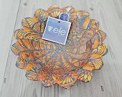 Buy Efe Glass Turkish Handmade Decorative 100% Genuine Silver Plate Bowl Dish Orange • 9.99£