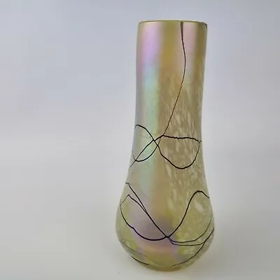 Buy Okra 20th Century Iridescent Glass Vase 19cm High • 95£