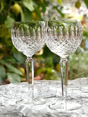 Buy Waterford Crystal Colleen Hock Wine Glasses Pair Vintage Mint Signed • 89£