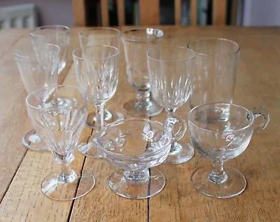 Buy Job Lot Collection Antique Georgian Victorian Edwardian Wine Glasses Custard Cup • 14£