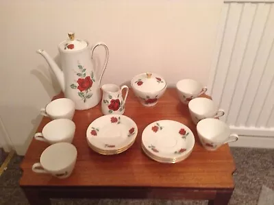 Buy Bond Ware Fine China Coffee Set Rose Pattern All In Vgc • 12£