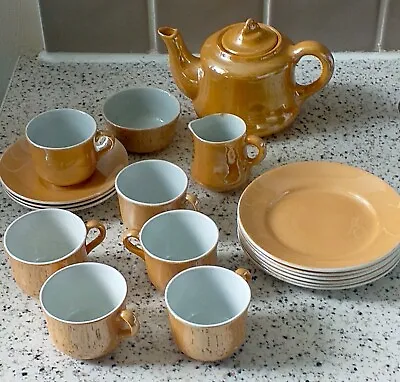 Buy Vintage China Child's Tea Set Orange Lustre • 10£