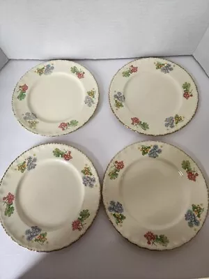Buy Vintage Grindley England Creampetal Plates 8  Set Of 4 • 36.68£