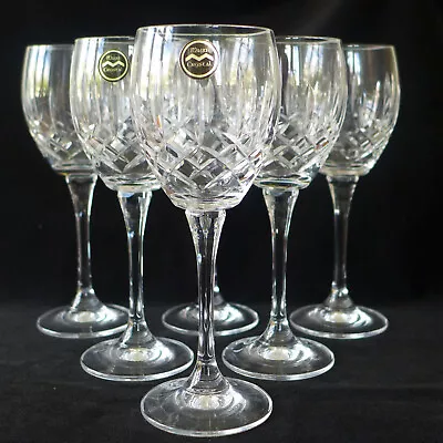 Buy A Set Of Six Beautiful Irish Mayo Lead Crystal Wine Glasses In Superb Condition • 39£