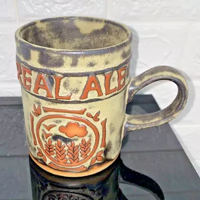 Buy TREMAR STUDIO Pottery Stoneware Real Ale Mug /Tankard, Brown Wheat Pattern  • 9.95£