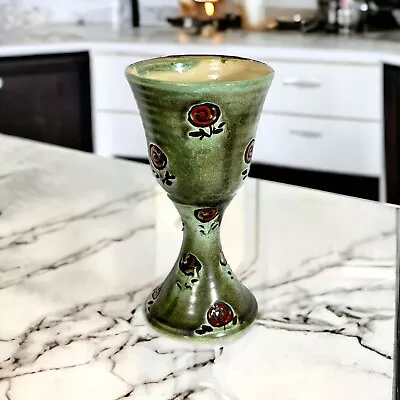 Buy Studio Pottery Hand Made / Painted Goblet • 12£