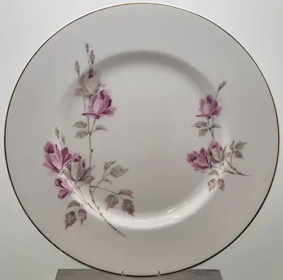 Buy Crown Staffordshire Pink Floral Pattern Gold Tone Trim Dinner Salad Plate • 15.36£