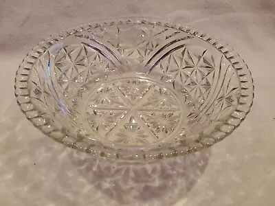 Buy Vintage Large Clear Glass Salad Serving Bowl 10.5  Diameter 3  Tall • 6.72£