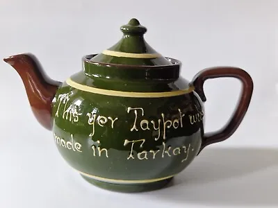 Buy Vintage Longpark Torquay  Mottoware Green Teapot  This Yer Taypot  • 21£