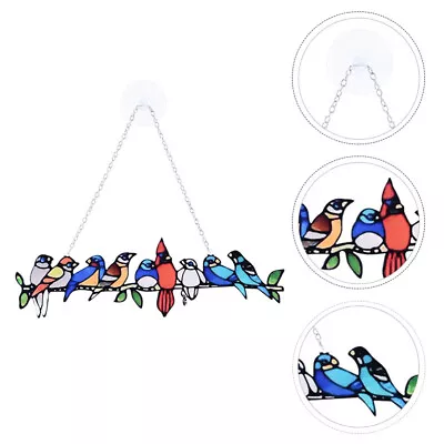 Buy Stained Glass Bird Sun Catcher For Tropical Party • 8.49£