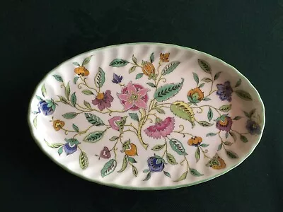 Buy Minton Haddon Hall Dish Oval Plate Flowers English Bone China • 2.99£