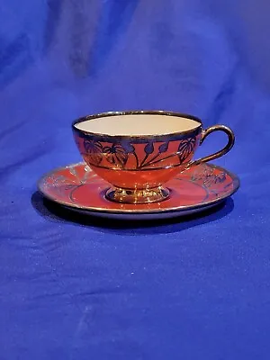 Buy Antique Thomas Rosenthal Demitasse Or Mocha Cup & Saucer Silver Overlay Germany  • 184.27£