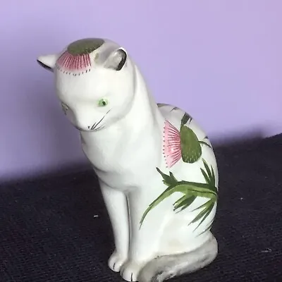 Buy Vintage Wemyss Bovey Plichta Cat Decorated With Flowering Thistles • 49.99£