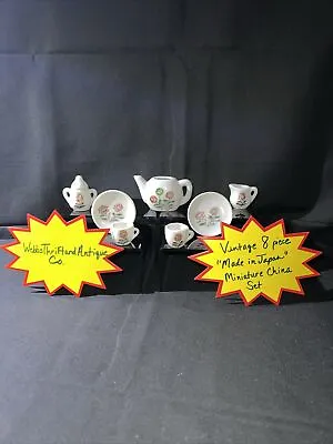 Buy Vintage Miniature Sonsco China Tea Set 8 Pieces Childs Toy Japan Missing Lid • 15.17£