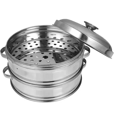 Buy Stainless Steel Steamer Food Pot Steaming Cookware Rack • 39.99£