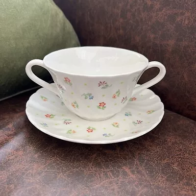 Buy Wedgwood - Cascade - Soup Cup & Saucer Scalloped Relief - VGC • 7.99£