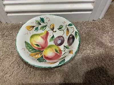 Buy Vintage Hand Painted Italian Bowl Fruit Design • 25£