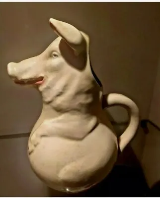 Buy Sarreguemines France Majolica Pig Boar Pitcher Jug Antique Ceramic French Art • 250£