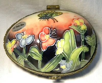 Buy Old Tupton Ware Tube Lined Large Egg Trinket Box Butterfly & Flowers • 14.99£