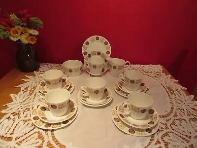 Buy Lovely Vintage Retro Kitsch Royal Vale Brown  Bone China Tea Set  20 Pieces • 20£