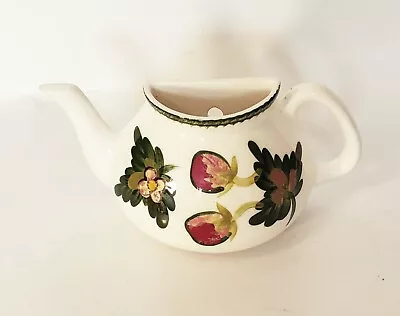 Buy VTG Hand Painted Strawberry Pottery Wall Pocket 4  H X About 8  W  • 13.45£