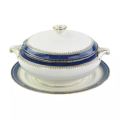 Buy Booths Pottery, Silicon Ware, A3238, Powder Blue Enamelled, Soup Tureen • 43£