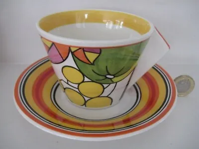 Buy Wedgwood Bizarre Clarice Cliff Conical Tea Cup And Saucer Apples Design Ltd Ed • 74.99£