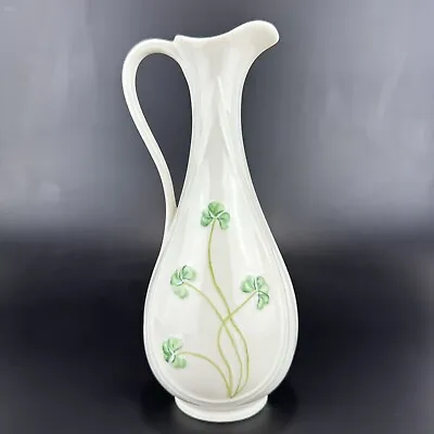 Buy Belleek Irish Clover Shamrock Typha7'' Vase Pitcher Vessel Jar Spill • 17.48£