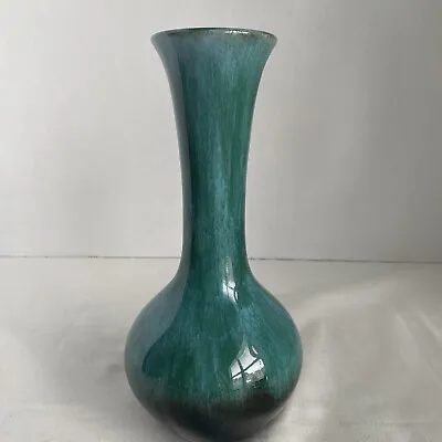 Buy Blue Mountain Pottery Canada BMP Vase Green Drip Glaze MCM 8.5” • 24.66£
