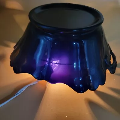 Buy Black Amethyst Glass Bowl With Handles Vintage Depression  • 19.30£
