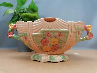 Buy Vintage Deco Ceramic Arthur Wood Mantle Vase Pretty Florals Flowers Interior  • 19.49£