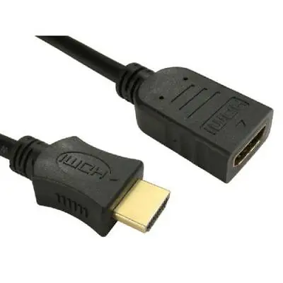 Buy 15cm HDMI Male To Female Cable Extension 4K • 2.49£