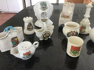 Buy Crested China Ware. Ten Items, In Good Condition. • 20£