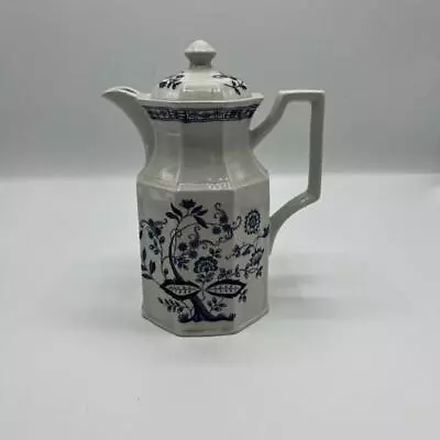 Buy Vintage Coffee Tea Pot Kensington Ironstone Blue Onion Pottery Jug • 5£