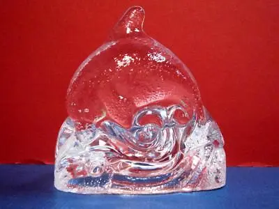 Buy PartyLite Tea Light Candle Holder Glass Dolphin Retired - FLASH SALE • 9.48£