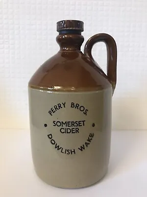 Buy Vintage Cream And Brown Perry Bros Salt Glazed Stoneware Somerset Cider Flagon • 23.99£