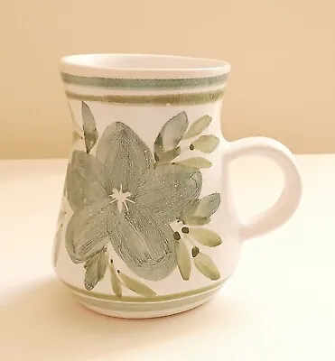 Buy Cinque Ports Pottery Monastery Rye White Mug Green Flower & Bands 4¼in 10.8cm • 5.99£
