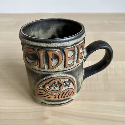 Buy Tremar Cornish Studio Pottery Mug Tankard CIDER Apple Tree In Relief-Matt Glaze • 12£