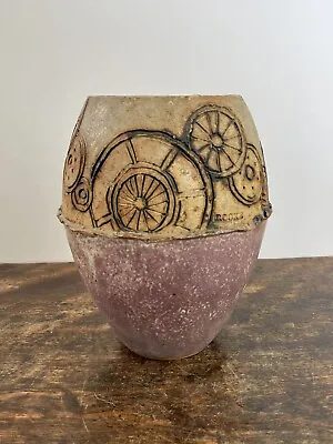 Buy Bernard Rooke Brutalist Studio Pottery Globular Vase Signed Wallwork Era • 200£