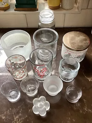 Buy 12 Empty Glass Candle Holders • 3.99£