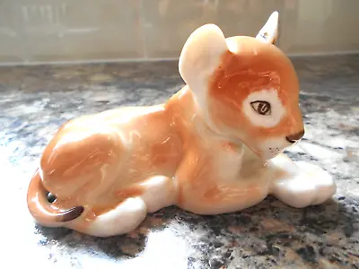 Buy USSR Russian Porcelain Lion Cub Figurine Lomonosov Lying Down • 4.99£