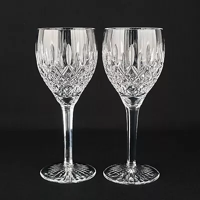 Buy 2 X Stuart Shaftesbury Cut Crystal  Wine Glasses   7  5/8   Signed • 36£