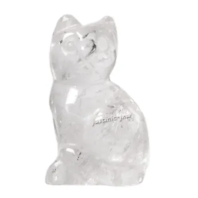 Buy 30mm Hand Carved Cat Gemstone Statue Healing Crystal Animal Figurine Decor Home • 3.79£