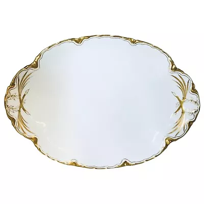 Buy Antique Haviland Limoges France SCHLEIGER 428 Blank 1 White Gold 13 5/8” Platter • 118.68£