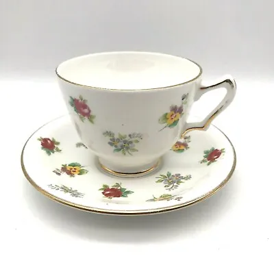 Buy  Crown /Royal Victoria  Staffordshire TEA CUP & SAUCER  Bouquet Fine Bone China  • 13.18£