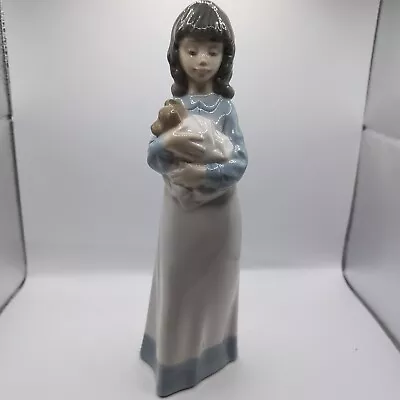 Buy NAO By LLADRO FIGURINE - GIRL WITH PUPPY DOG - PERFECT CONDITION - UNBOXED • 10£