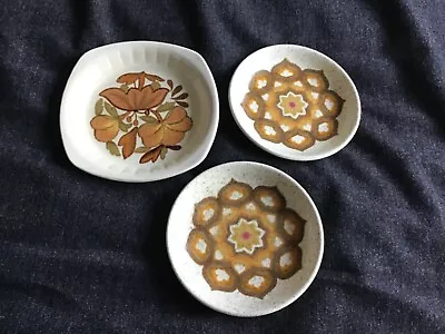 Buy 3 Royal Worcester Palissy Pin- Snack-Butter Dishes. • 12.50£