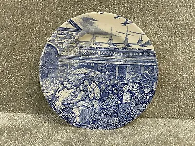 Buy Vintage Blue And White Plate English Ironstone Tableware Victorian Scene • 22.99£