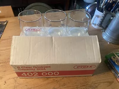 Buy Vintage Pyrex Set Of 6 Six Drinkups Drinking Glass Cups In Original Box 402000 • 18£