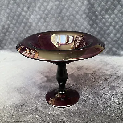 Buy RARE Antique McKee Glass Co. Amethyst Purple Footed Glass Compote • 38.36£